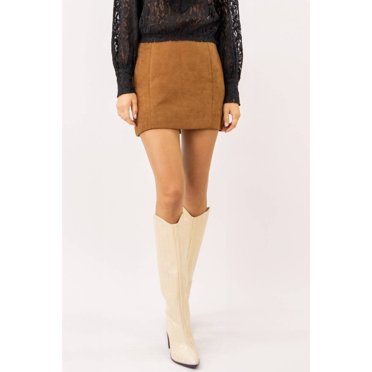 CHLOE SUEDE MINI SKIRT_8S3317-A