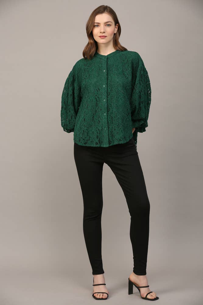 LACE BUBBLE BLOUSE