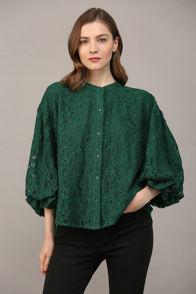 LACE BUBBLE BLOUSE