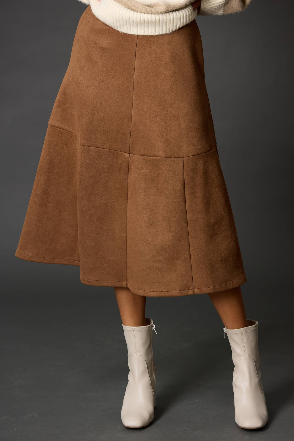 Suede Midi Skirt