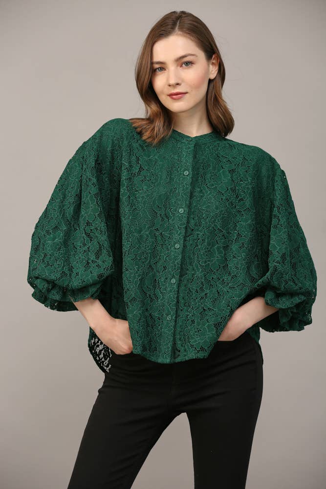 LACE BUBBLE BLOUSE