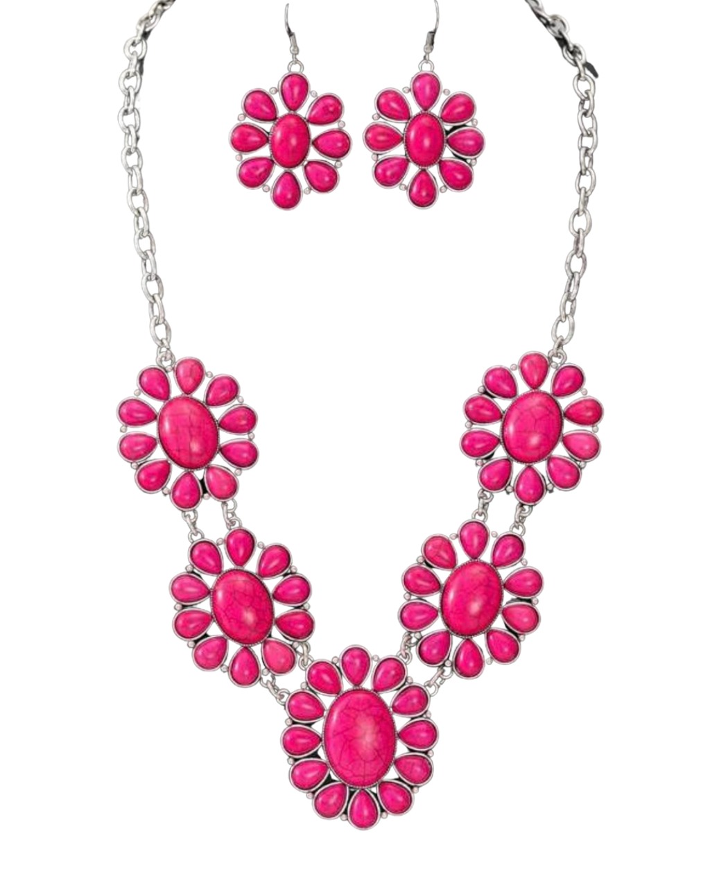 Pink Necklace and Earring Set
