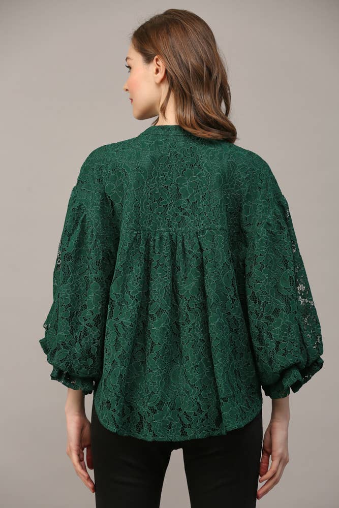 LACE BUBBLE BLOUSE