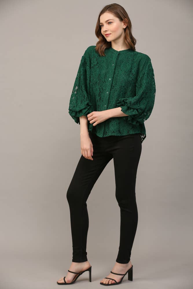 LACE BUBBLE BLOUSE
