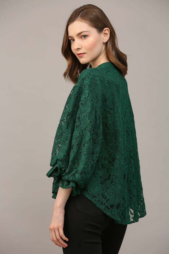 LACE BUBBLE BLOUSE