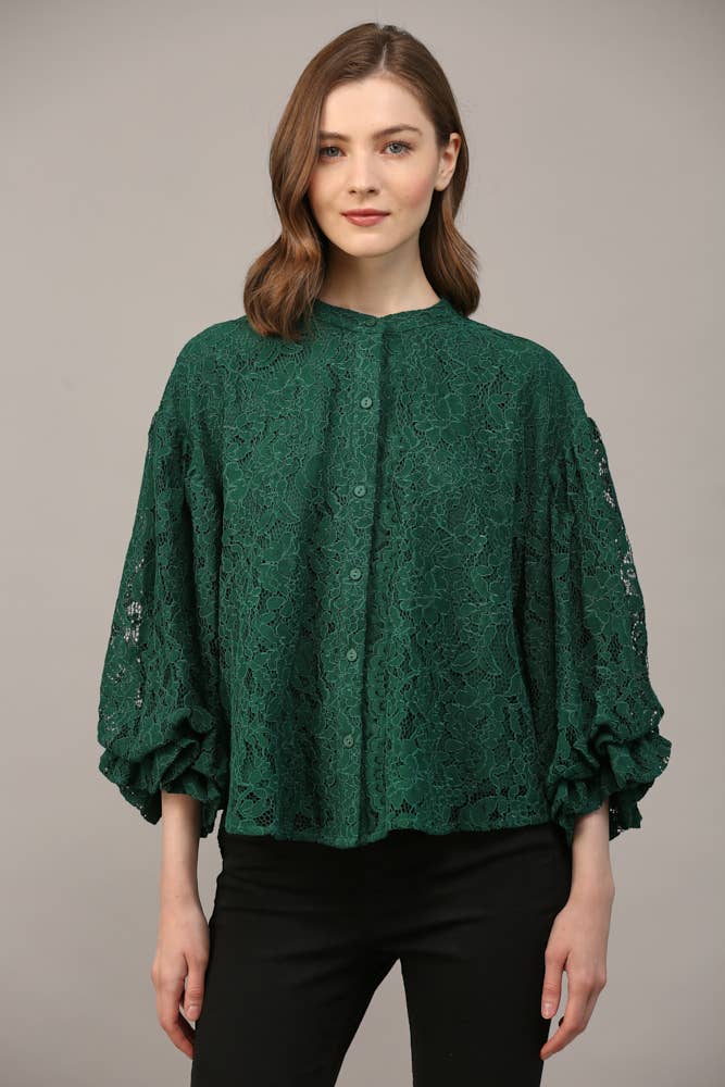 LACE BUBBLE BLOUSE