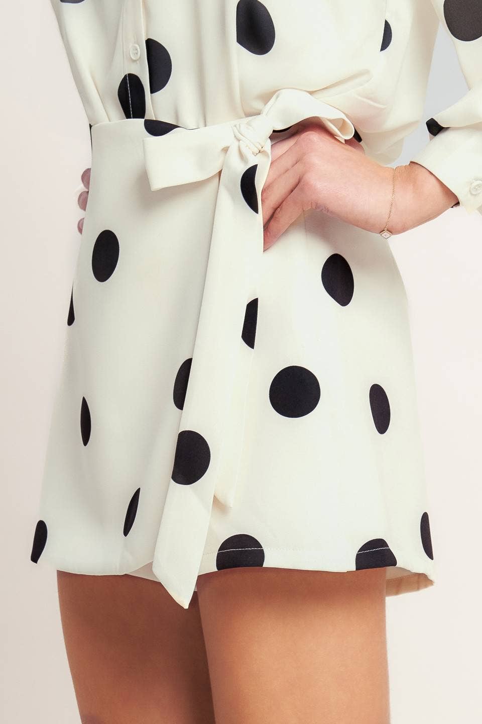 Polka Dot Printed Skort