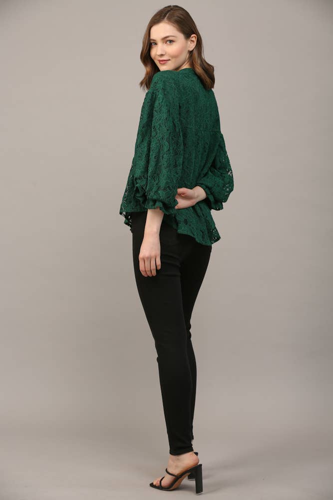 LACE BUBBLE BLOUSE