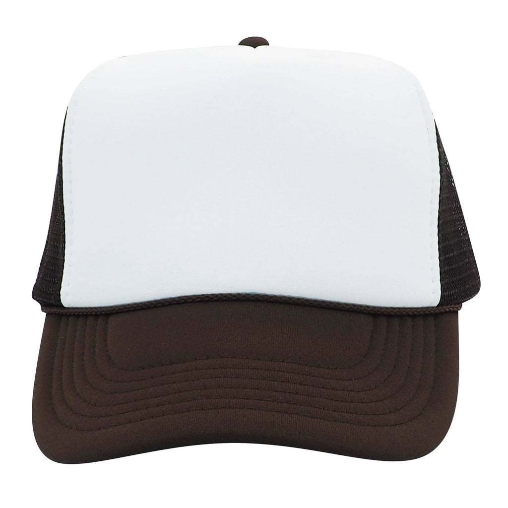 Nissun Foam Trucker Hat, 5 Panel Mesh Cap, Two Tone Colors - SPC
