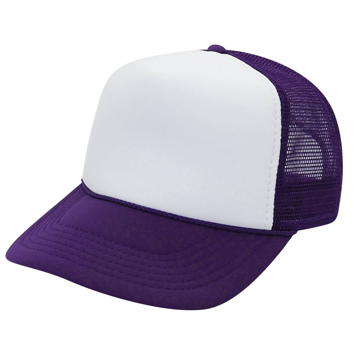 Nissun Foam Trucker Hat, 5 Panel Mesh Cap, Two Tone Colors - SPC