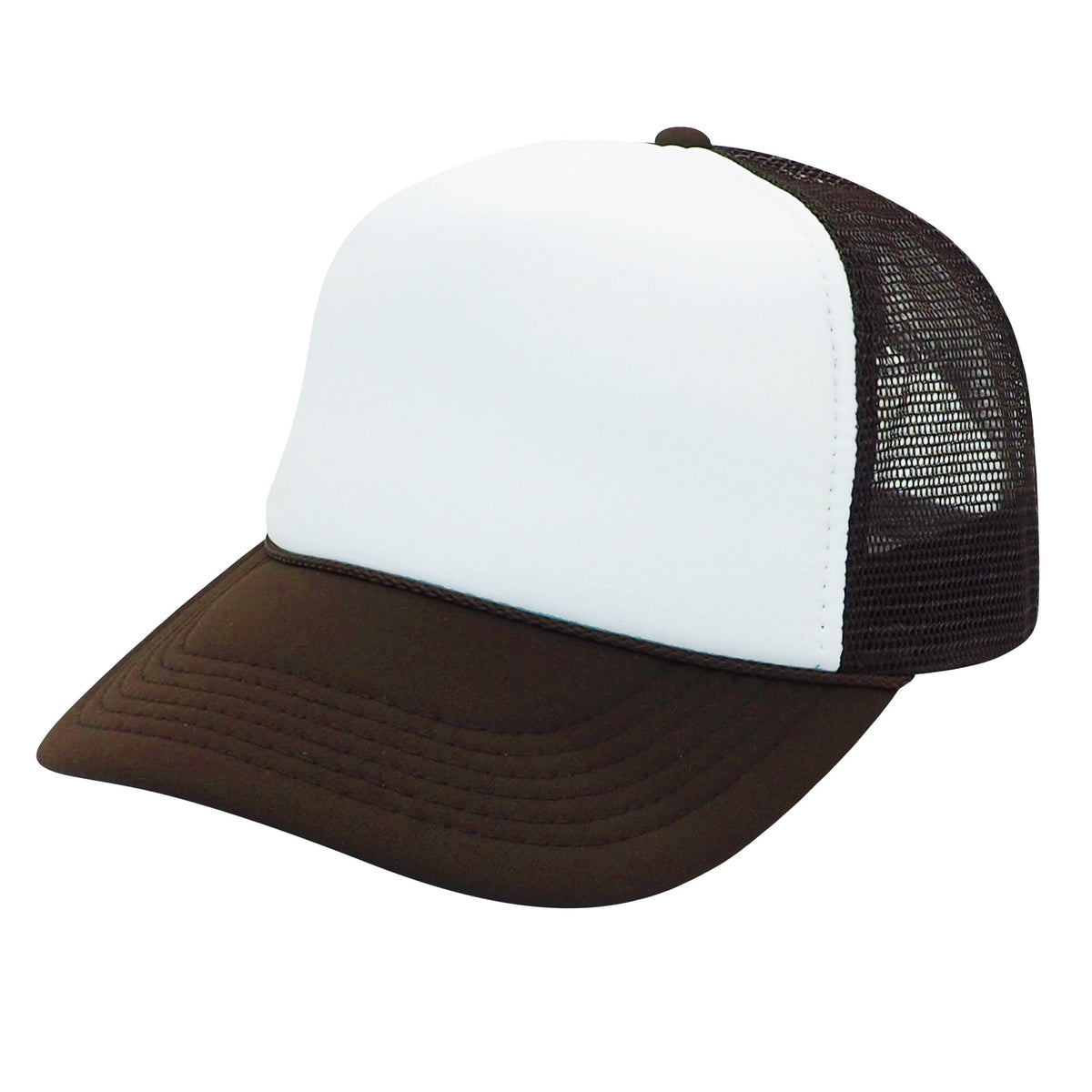 Nissun Foam Trucker Hat, 5 Panel Mesh Cap, Two Tone Colors - SPC