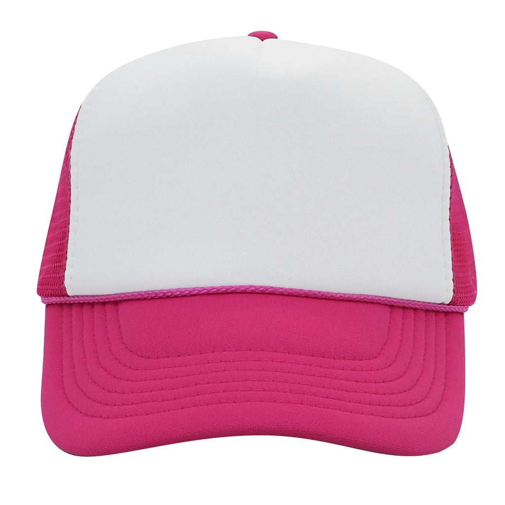Nissun Foam Trucker Hat, 5 Panel Mesh Cap, Two Tone Colors - SPC