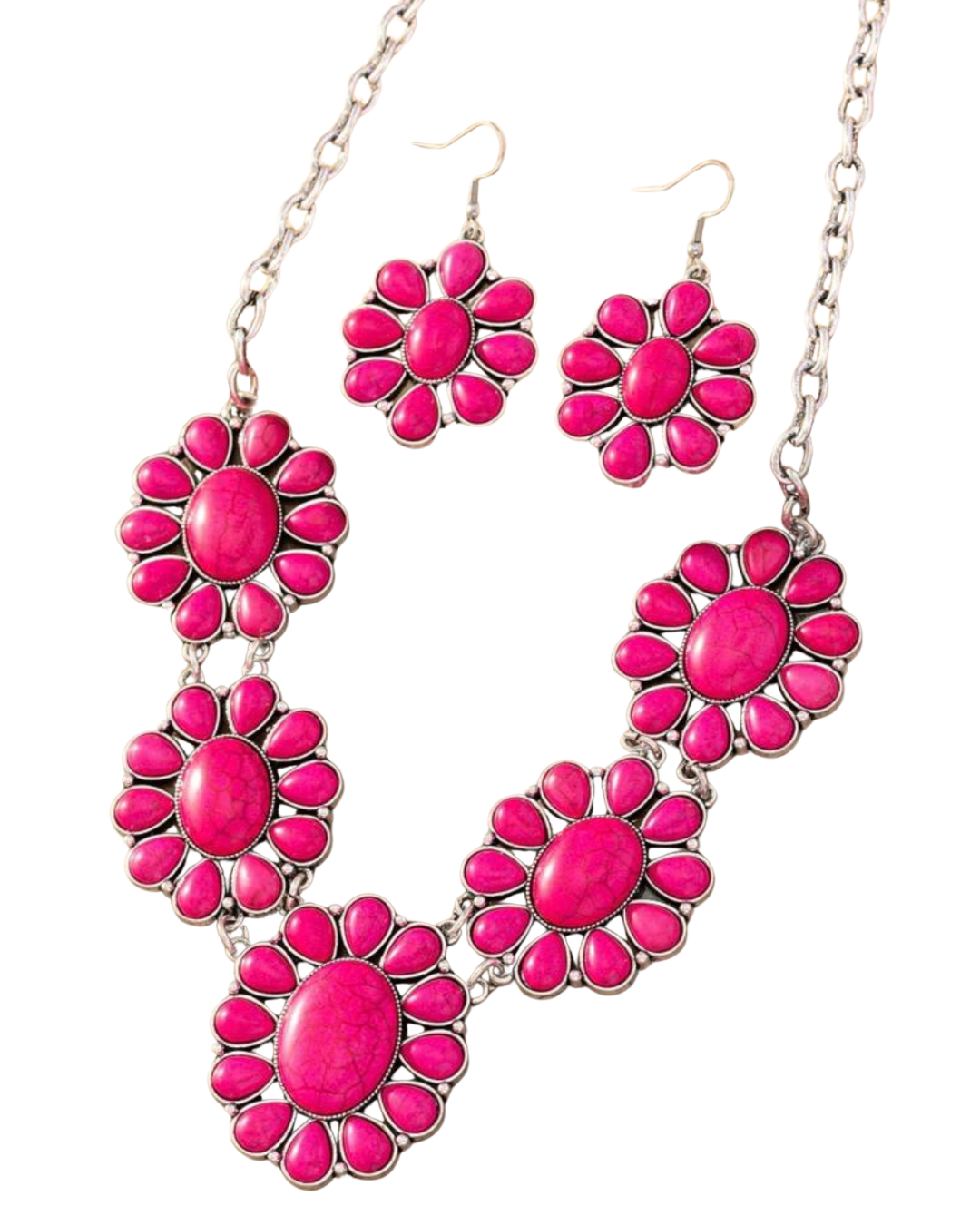 Pink Necklace and Earring Set