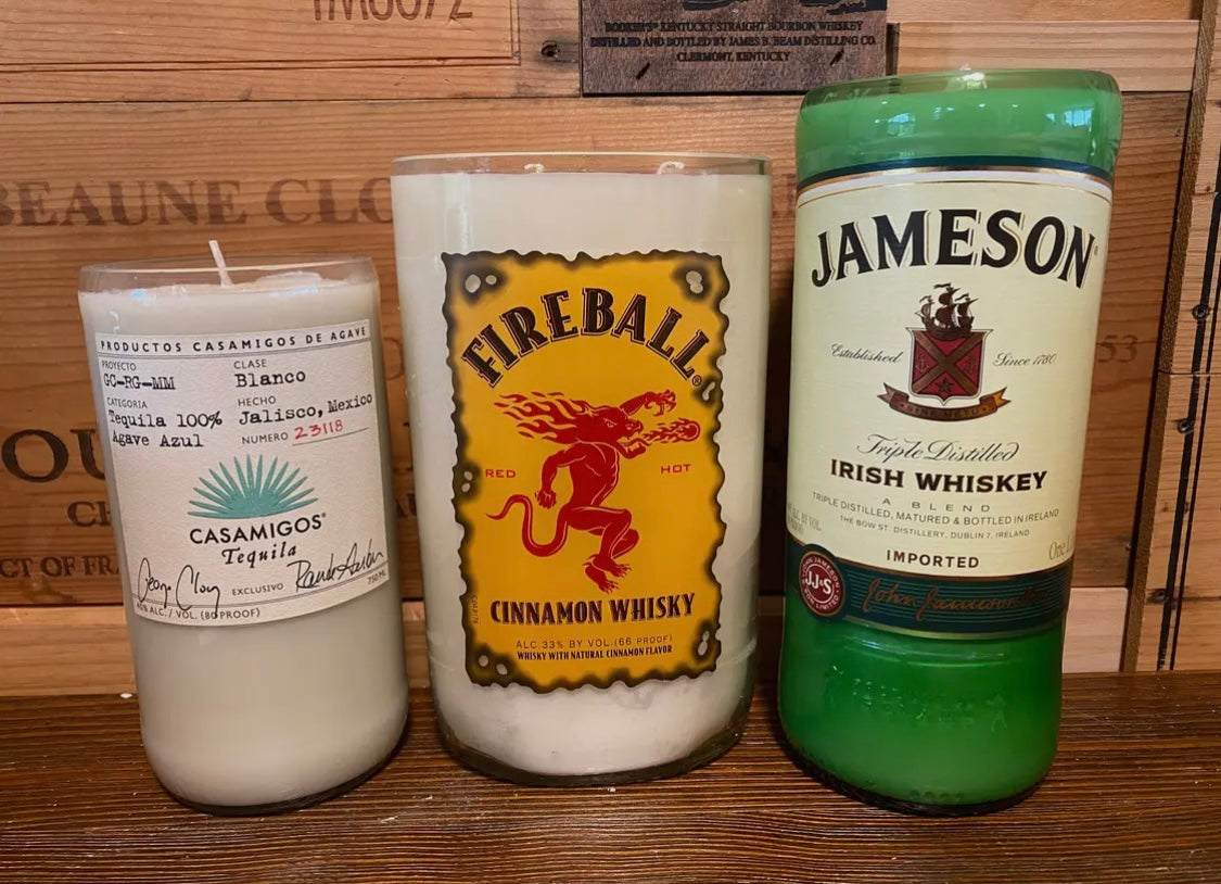Liquor Bottle Candles