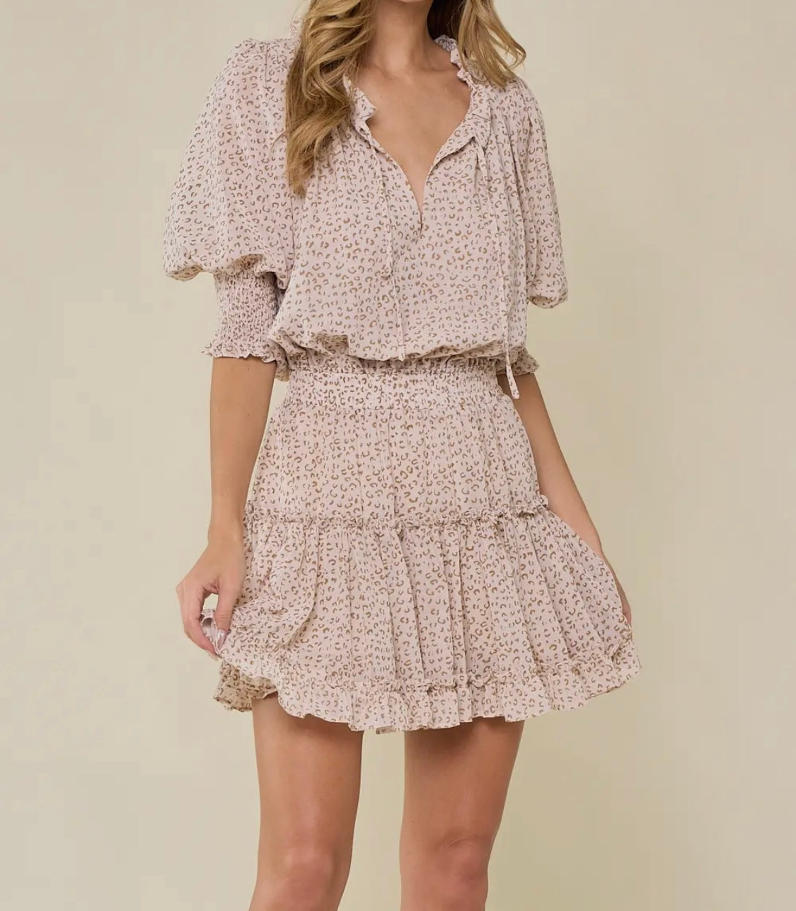 Smocking Ruffle Dress