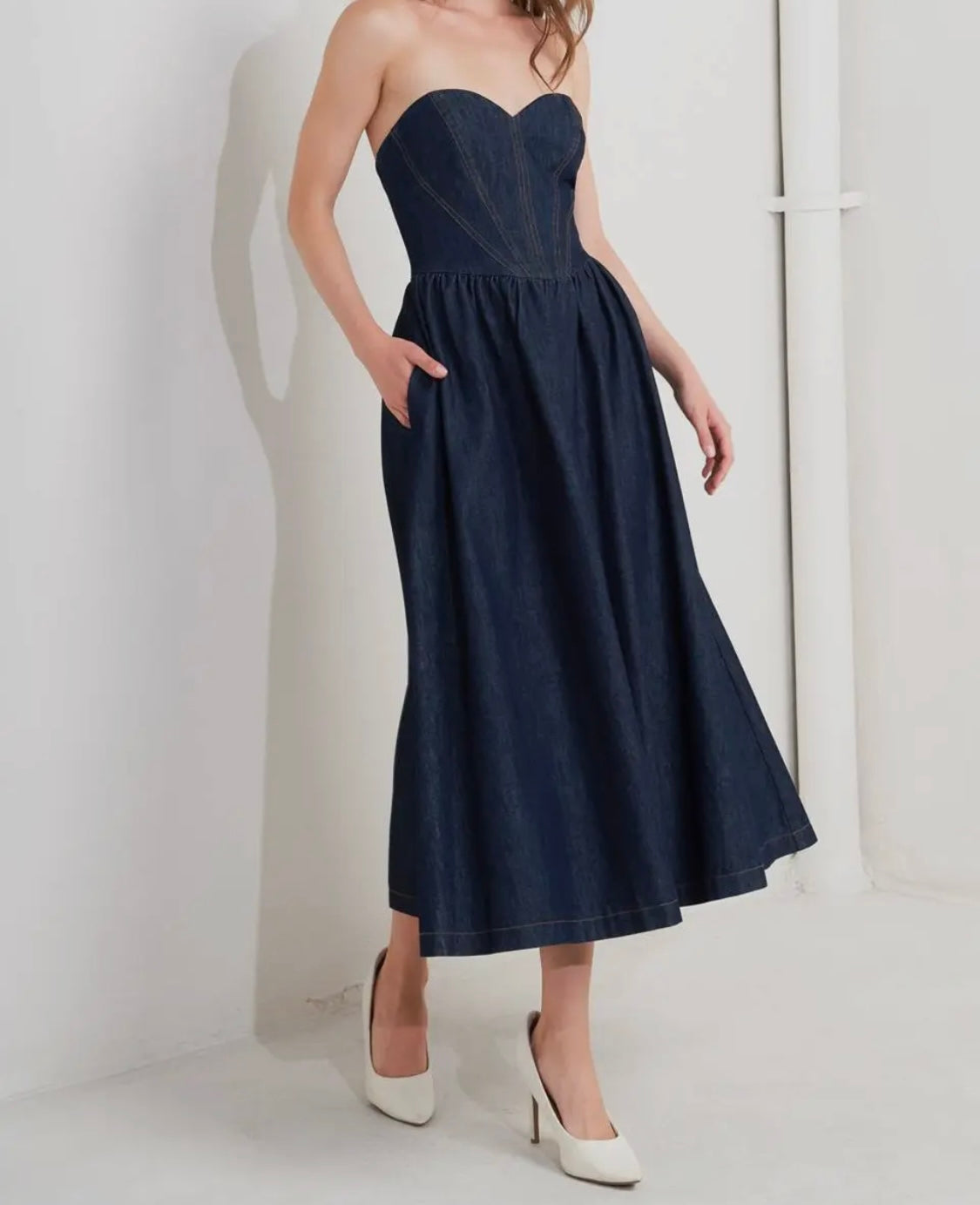 Denim Midi Dress
