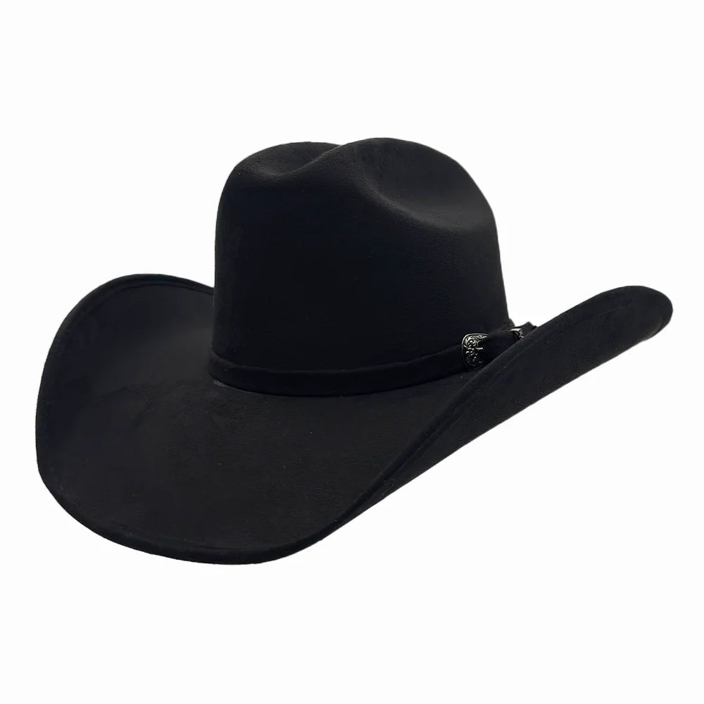 American Black Suede Cowboy Hat