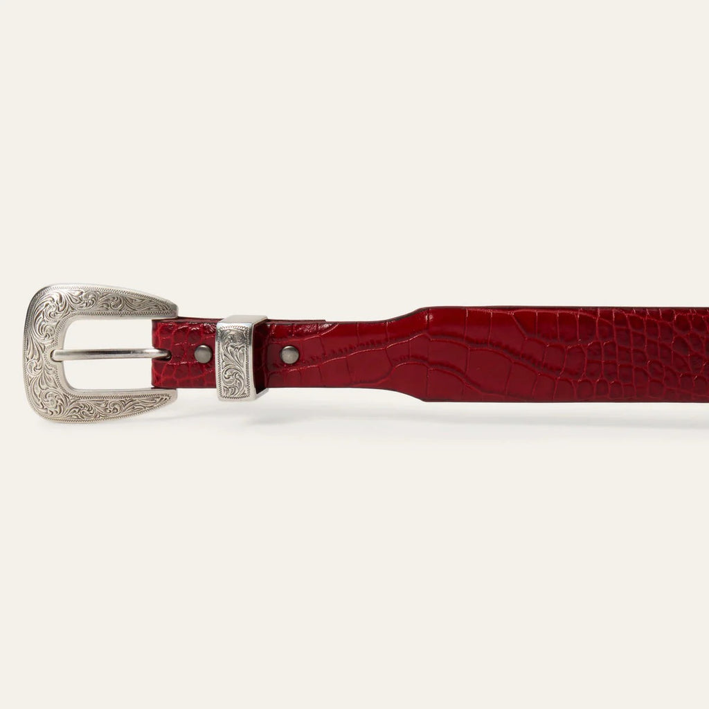 Red Leather Stetson Belt