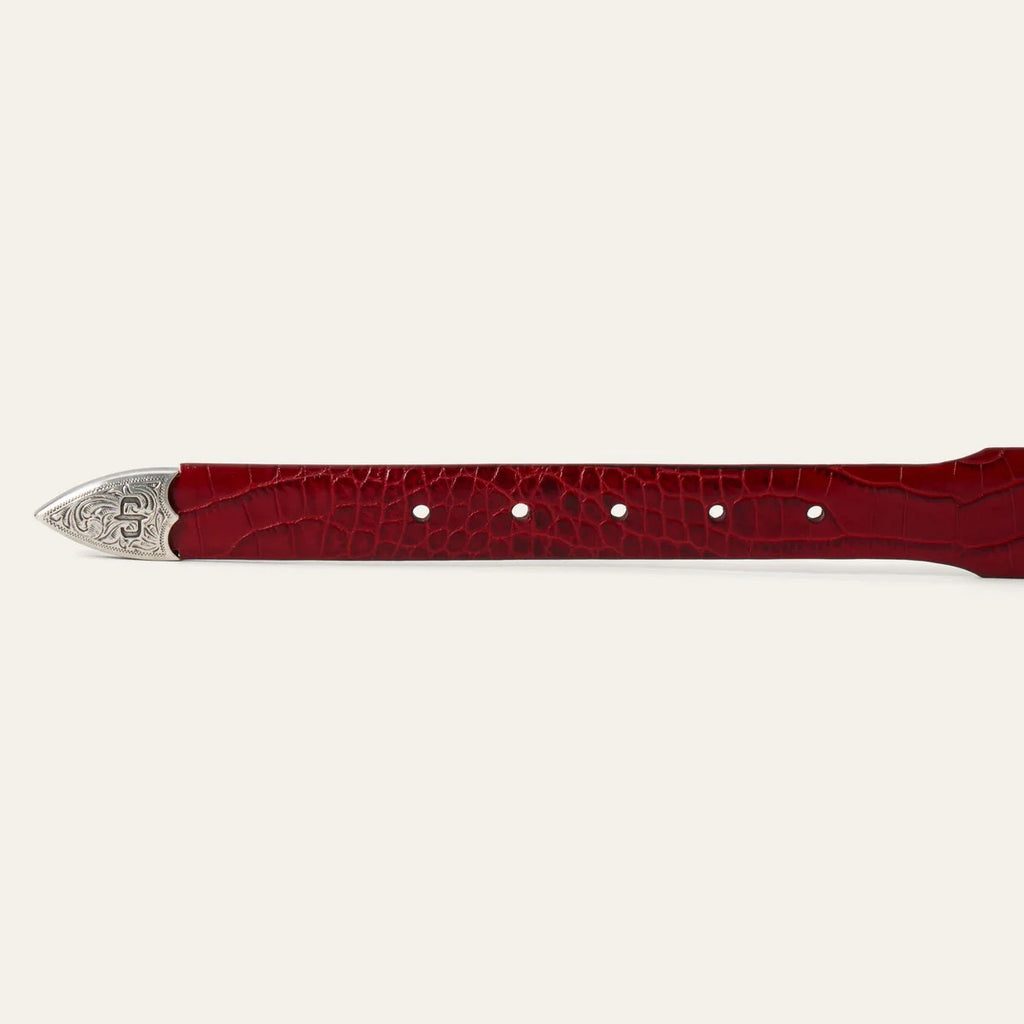 Red Leather Stetson Belt