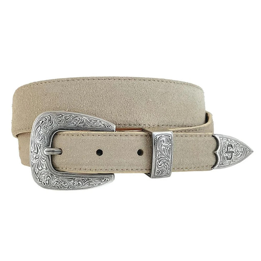 Ivory Suede Stetson Belt