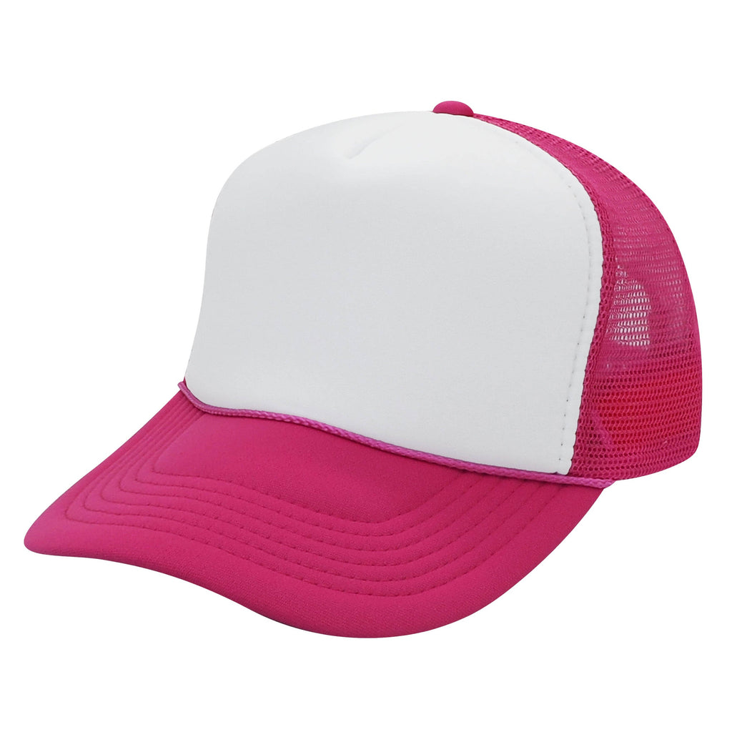 Nissun Foam Trucker Hat, 5 Panel Mesh Cap, Two Tone Colors - SPC