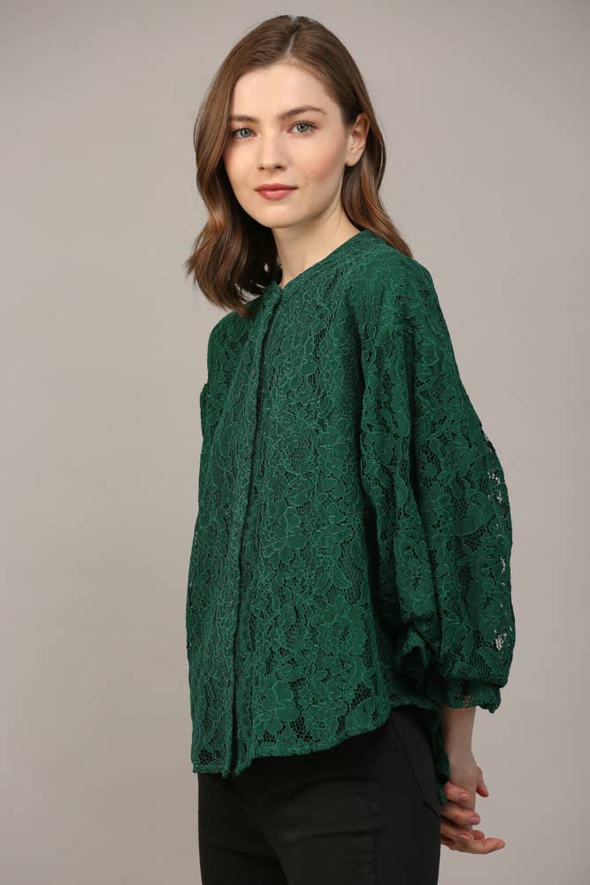 LACE BUBBLE BLOUSE