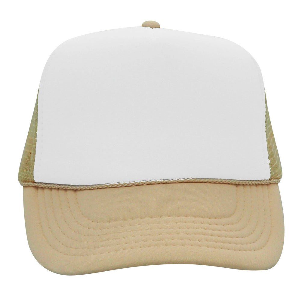 Nissun Foam Trucker Hat, 5 Panel Mesh Cap, Two Tone Colors - SPC