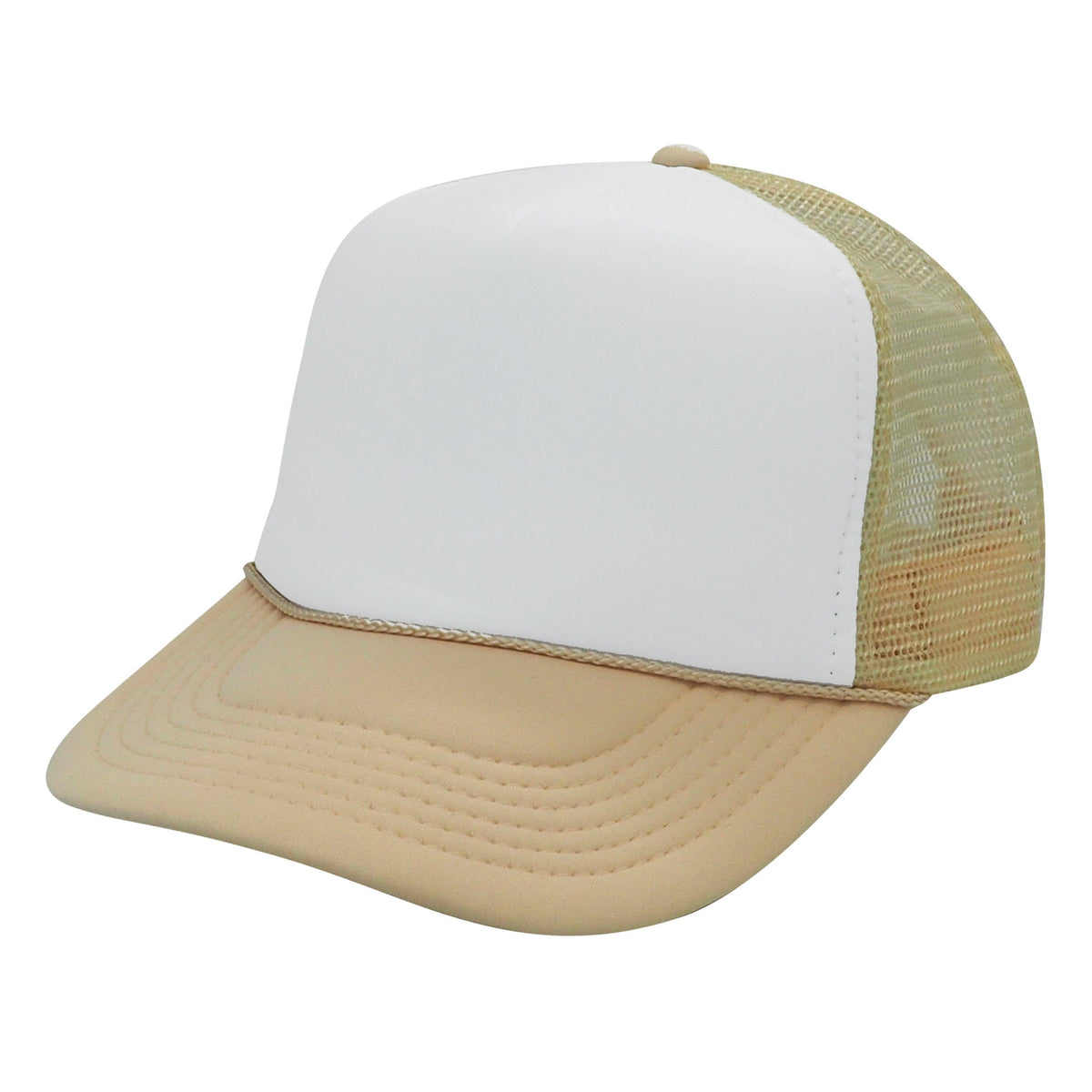 Nissun Foam Trucker Hat, 5 Panel Mesh Cap, Two Tone Colors - SPC