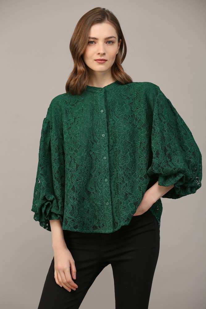 LACE BUBBLE BLOUSE