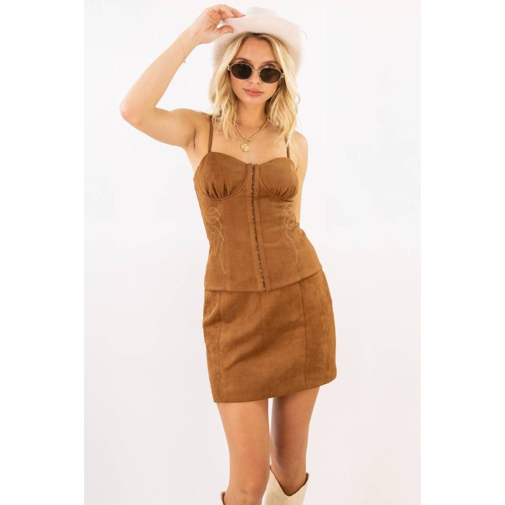 CHLOE SUEDE MINI SKIRT_8S3317-A