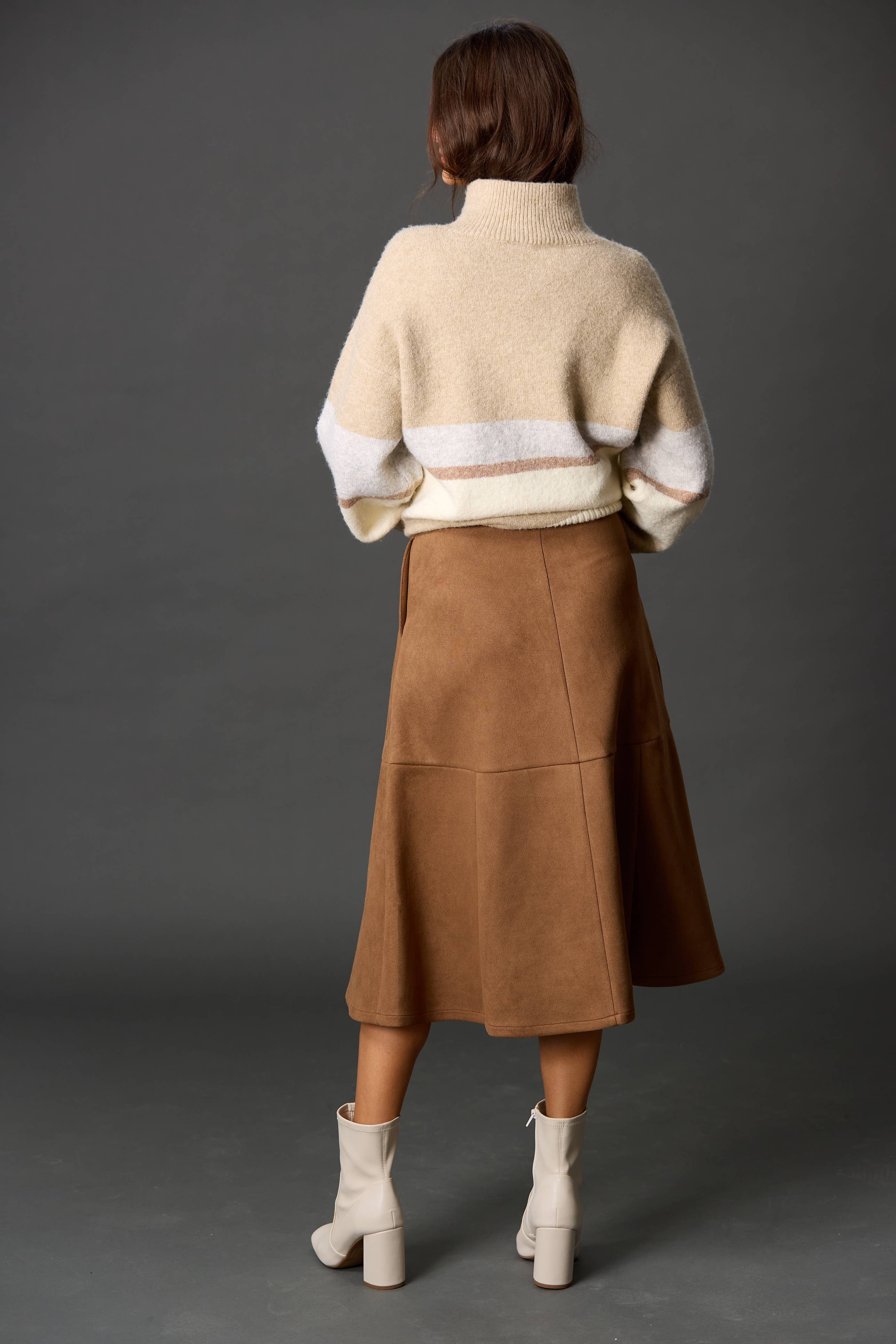 Suede Midi Skirt